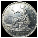 1877 Silver Trade Dollar CLOSELY UNCIRCULATED