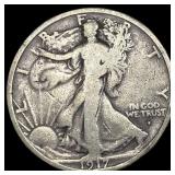 1917-S Silver Walking Liberty Half Dollar LIGHTLY