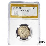 1932-D Washington Silver Quarter PGA AU58+