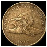 1857 Flying Eagle Cent ABOUT UNCIRCULATED