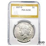 1927-D Silver Peace Dollar PGA AU58