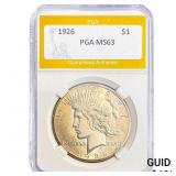 1926 Silver Peace Dollar PGA MS63