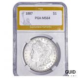 1887 Morgan Silver Dollar PGA MS64