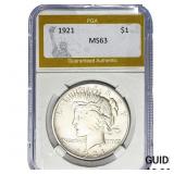 1921 Silver Peace Dollar PGA MS63