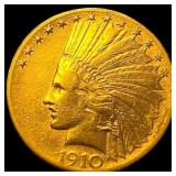 1910 Indian Head $10 Gold Eagle NEARLY UNCIRCULATE