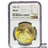 1923 Silver Peace Dollar NGC MS63
