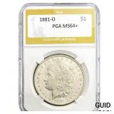 1881-O Morgan Silver Dollar PGA MS64+