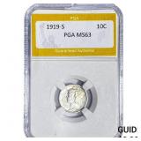1919-S Mercury Silver Dime PGA MS63