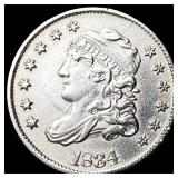 1834 Silver Capped Bust Half Dime CHOICE AU