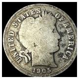 1905-O Silver Barber Dime Micro O NICELY  CIRCULA