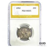 1952 Washington Silver Quarter PGA MS65