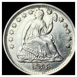 1858 Silver Seated Liberty Half Dime CLOSELY  UNC