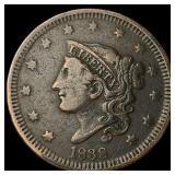 1838 Coronet Head Large Cent NEARLY  UNCIRCULATED