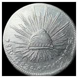 1859 Mo-Mexico Silver 8 Reales CLOSELY UNCIRCULATE