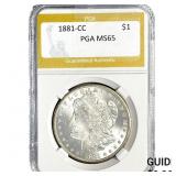 1881-CC Morgan Silver Dollar PGA MS65