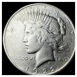 1922 Silver Peace Dollar NEARLY UNCIRCULATED