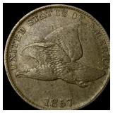 1857 Flying Eagle Cent NEARLY UNCIRCULATED