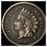 1862 Copper-Nickel Indian Head Cent LIGHTLY CIRCUL