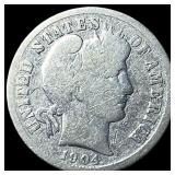 1904-S Silver Barber Dime NICELY CIRCULATED
