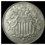 1867 Shield Nickel CLOSELY UNCIRCULATED