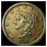 1856 Braided Hair Half Cent NEARLY  UNCIRCULATED