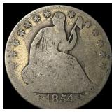 1854-O Arrows Seated Liberty Silver Half  Dollar