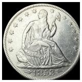 1853 Arrows/Rays Seated Liberty Half Dollar  CLOS