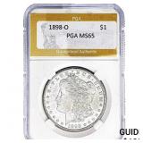 1898-O Morgan Silver Dollar PGA MS65