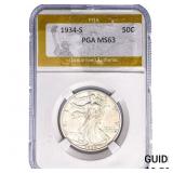 1934-S Walking Liberty Half Dollar PGA MS63