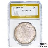 1884-CC Morgan Silver Dollar PGA MS66