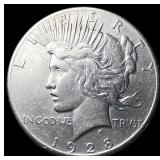 1928 Silver Peace Dollar CLOSELY UNCIRCULATED