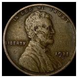 1911-S Lincoln Wheat Cent LIGHTLY CIRCULATED