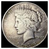 1934 Peace Silver Dollar NEARLY UNCIRCULATED