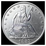 1858-O Silver Half Dollar CLOSELY  UNCIRCULATED