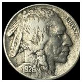 1926-S Nickel Buffalo Five Cents NEARLY  UNCIRCUL