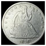1876 Seated Liberty Half Dollar LIGHTLY  CIRCULAT