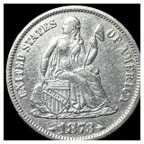 1873 Silver Seated Liberty Dime CLOSELY UNCIRCULAT