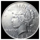 1934 Silver Peace Dollar NEARLY UNCIRCULATED