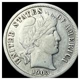 1903-S Silver Barber Dime NEARLY UNCIRCULATED