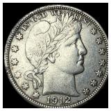 1912-D Silver Barber Half Dollar CLOSELY  UNCIRCU