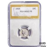 1919 Mercury Silver Dime PGA MS62 FB