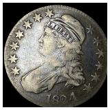 1824 Capped Bust Half Dollar LIGHTLY CIRCULATED