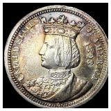 1893 Silver Isabella Quarter CLOSELY  UNCIRCULATE