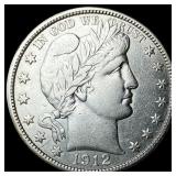 1912 Silver Half Dollar (Barber) NEARLY UNCIRCULAT