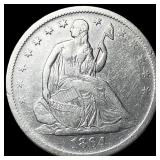 1864-S Silver Seated Liberty Half Dollar  ABOUT U