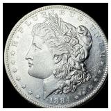 1884-S Silver Morgan Dollar CHOICE AU