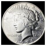 1924-S Silver Peace Dollar NEARLY UNCIRCULATED