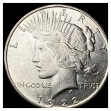 1922 Silver Peace Dollar CHOICE BU