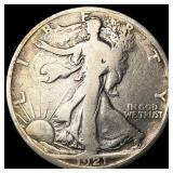 1921-D Silver Half Dollar Walking Liberty LIGHTLY