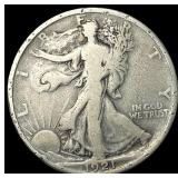 1921 Silver Walking Liberty Half Dollar  LIGHTLY